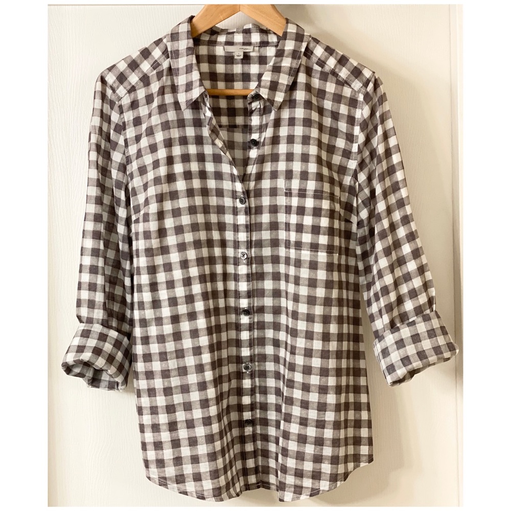 Halogen Gingham Shirt Button Down Long Sleeve - image 4